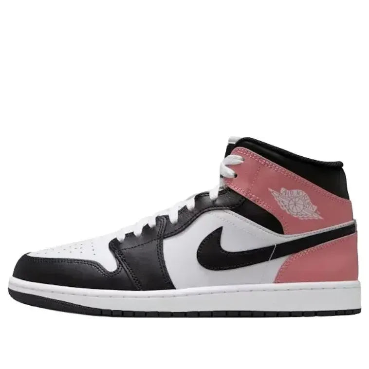 Air Jordan 1 Mid 'White Rust Pink Black' (Men's) TX