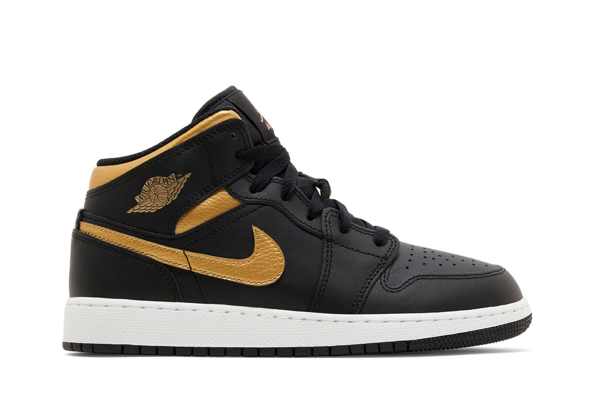 Jordan 1 Mid GS Black Metallic (GS)