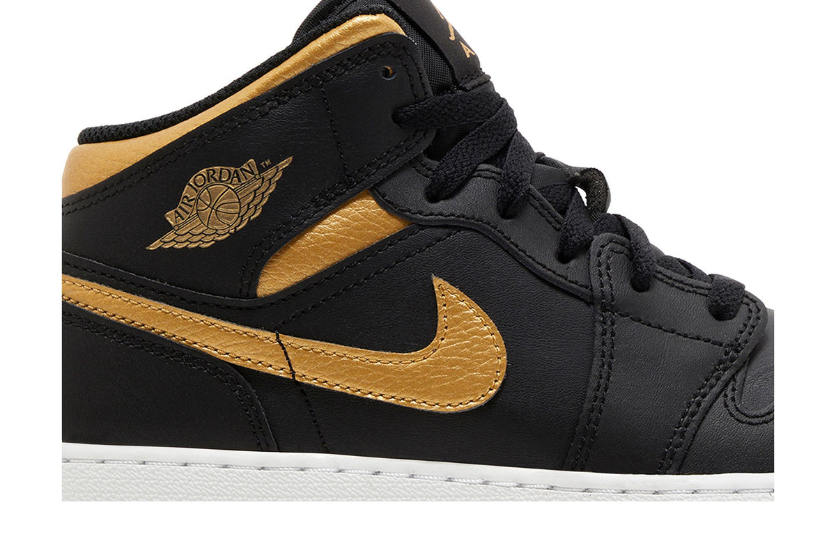 Jordan 1 Mid GS Black Metallic (GS)