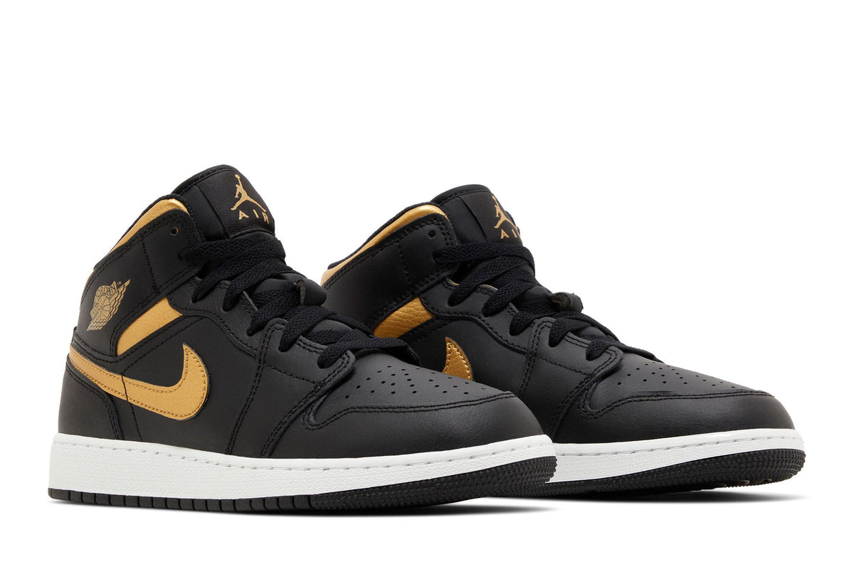 Jordan 1 Mid GS Black Metallic (GS)