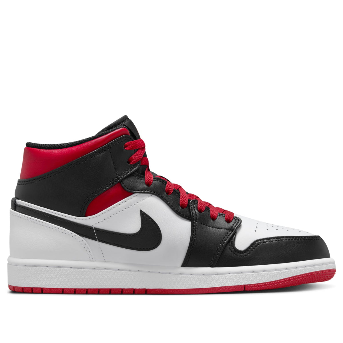 Jordan 1 Mid Gym Red Black Toe (Men's)