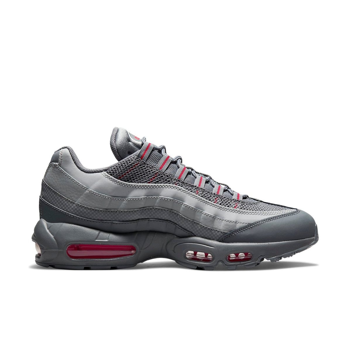 NO BOX Nike Air Max 95 Essential 'Smoke Grey University Red' (Men's)