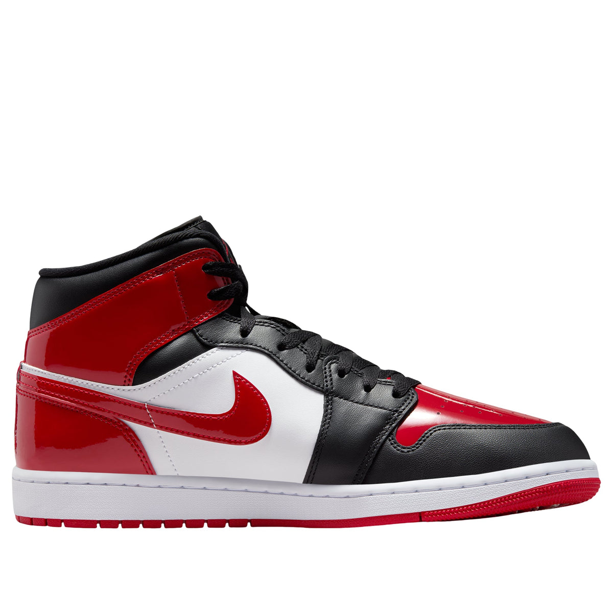 Jordan 1 Mid SE Patent Bred Toe