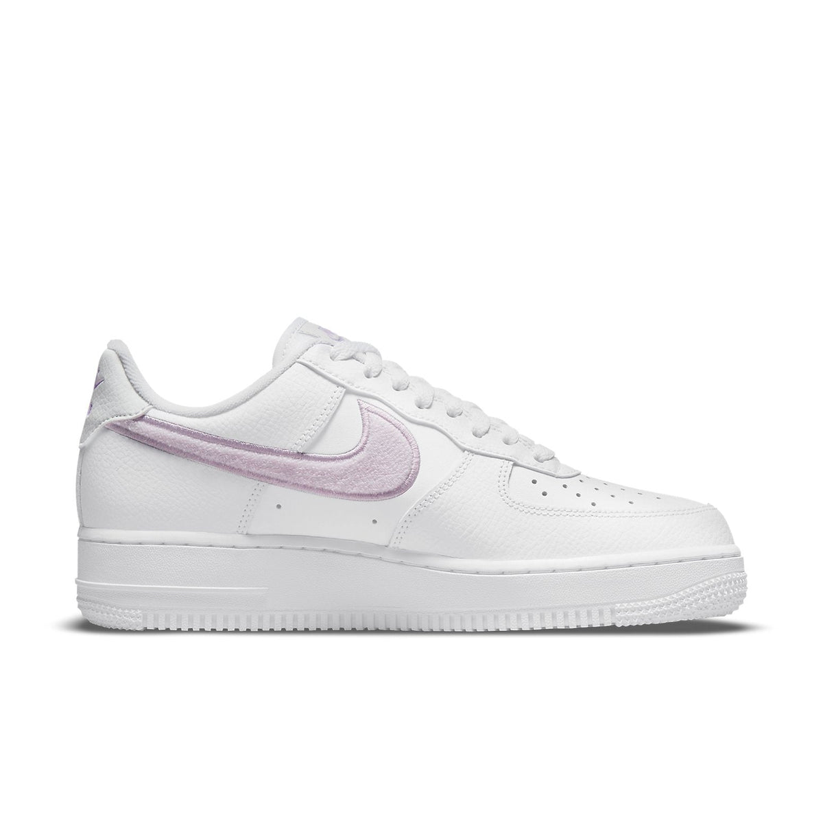 NO BOX Nike Air Force 1 '07 Essential 'Chenille Swoosh White Lilac' (Women's)