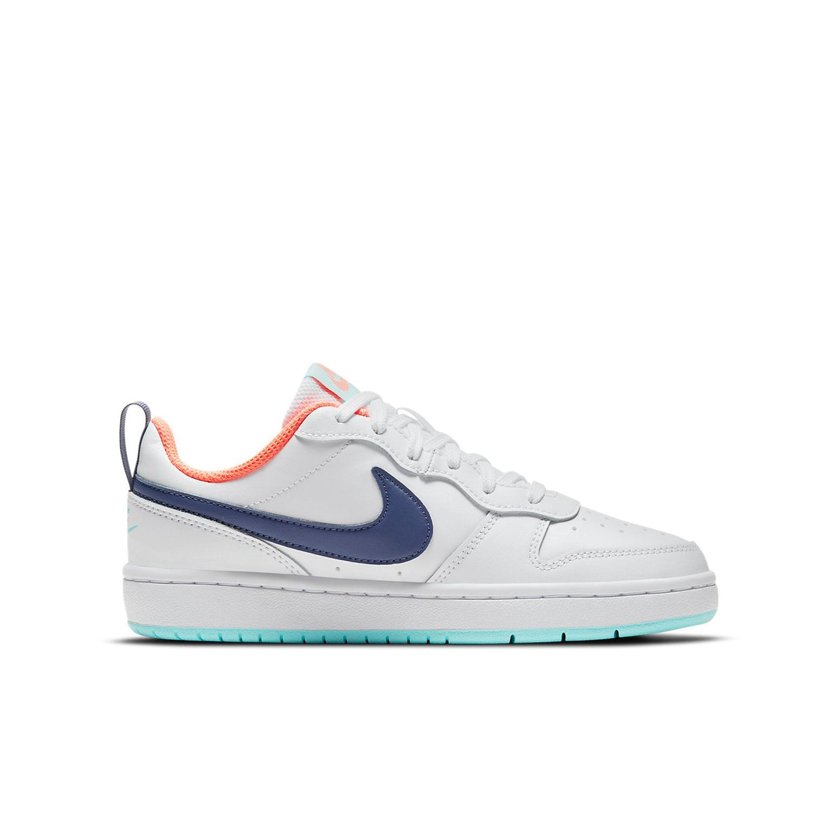Nike Court Borough Low 2 White/DK Purple Dust-Copa (GS)