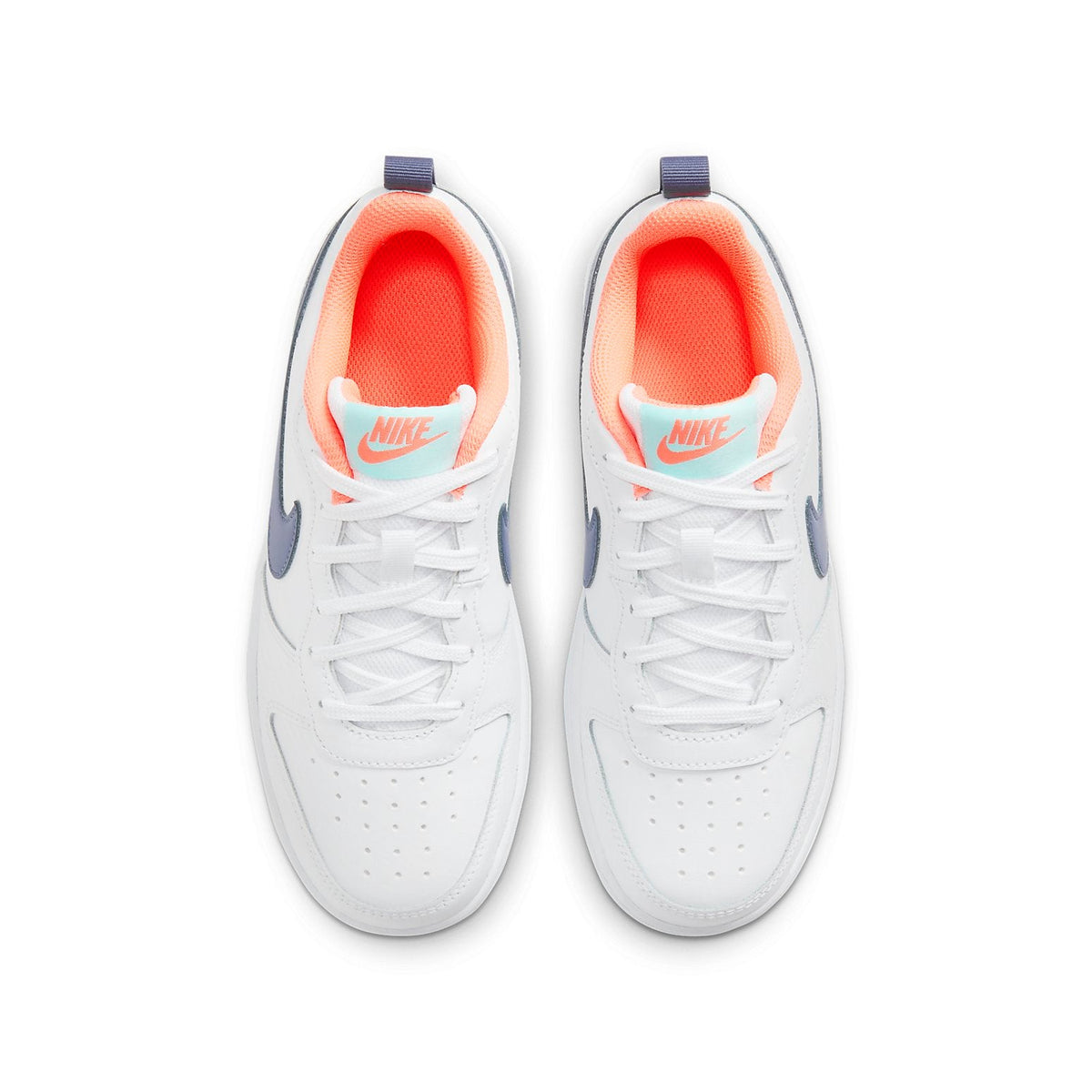 Nike Court Borough Low 2 White/DK Purple Dust-Copa (GS)