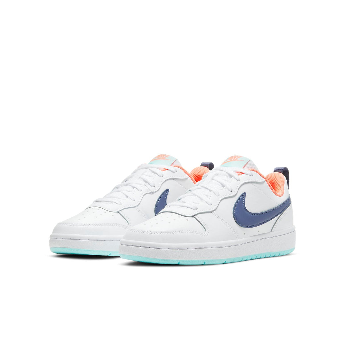 Nike Court Borough Low 2 White/DK Purple Dust-Copa (GS)