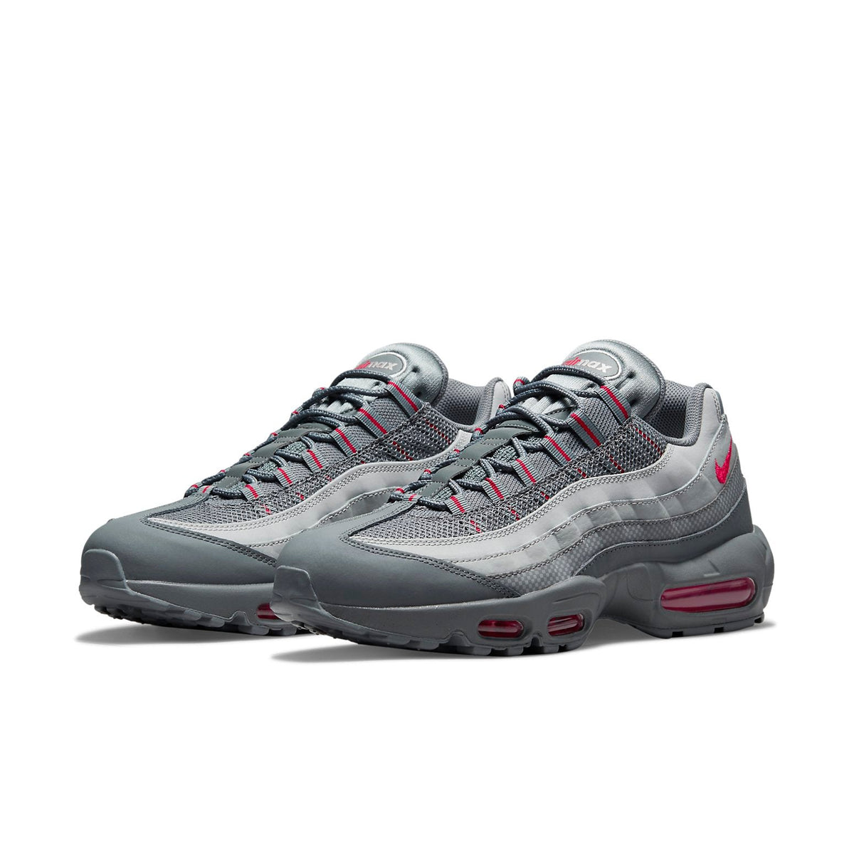 NO BOX Nike Air Max 95 Essential 'Smoke Grey University Red' (Men's)