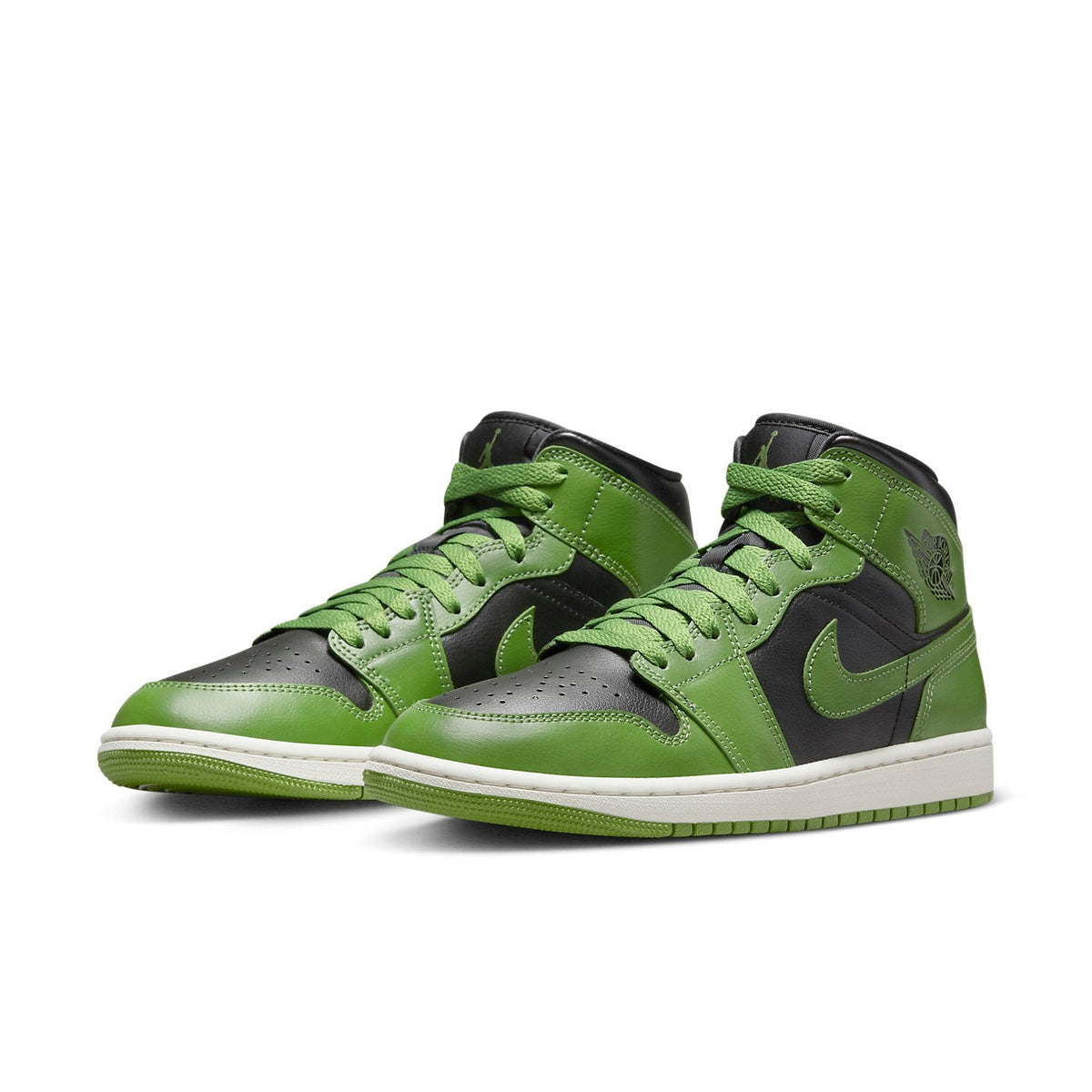 Jordan 1 Mid Black/Altitude Green (Women's)