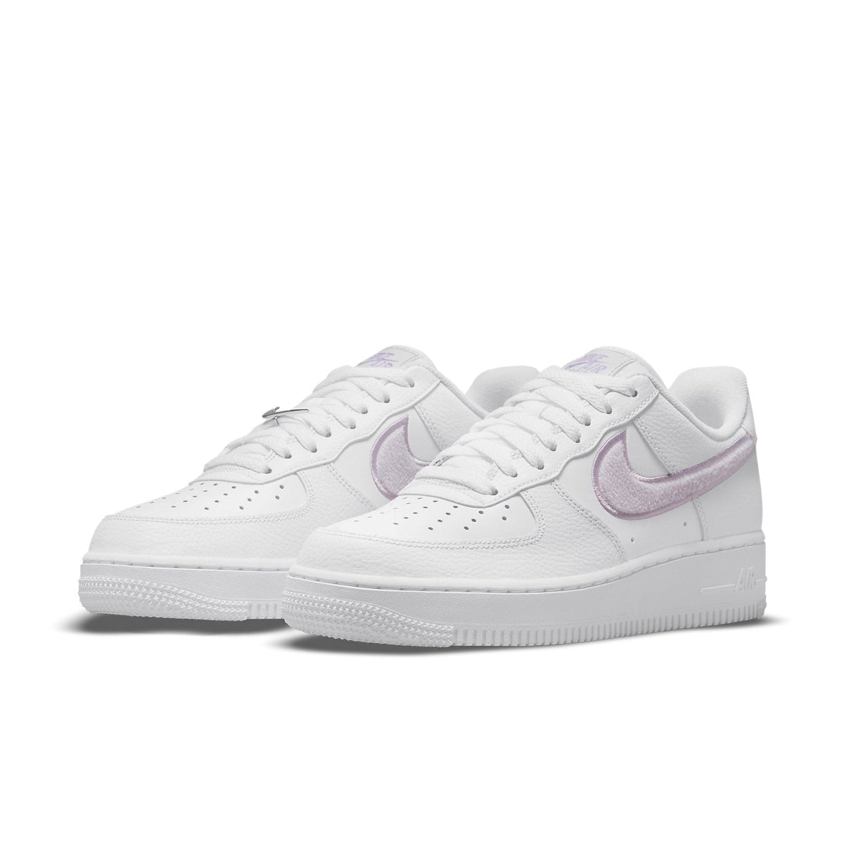 NO BOX Nike Air Force 1 '07 Essential 'Chenille Swoosh White Lilac' (Women's)