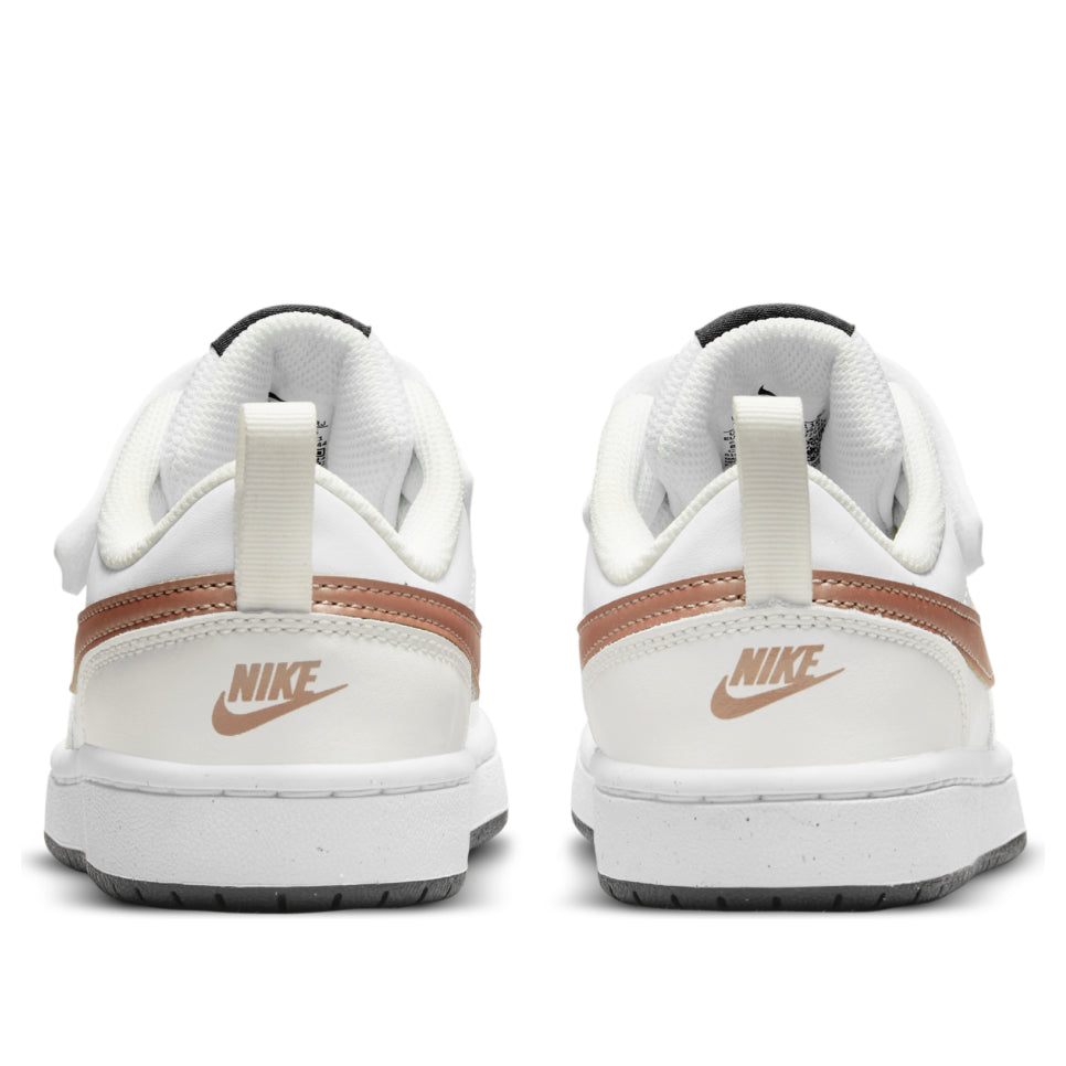 Nike Court Borough Low 2 White Metallic Red Bronze (TD)(PS)