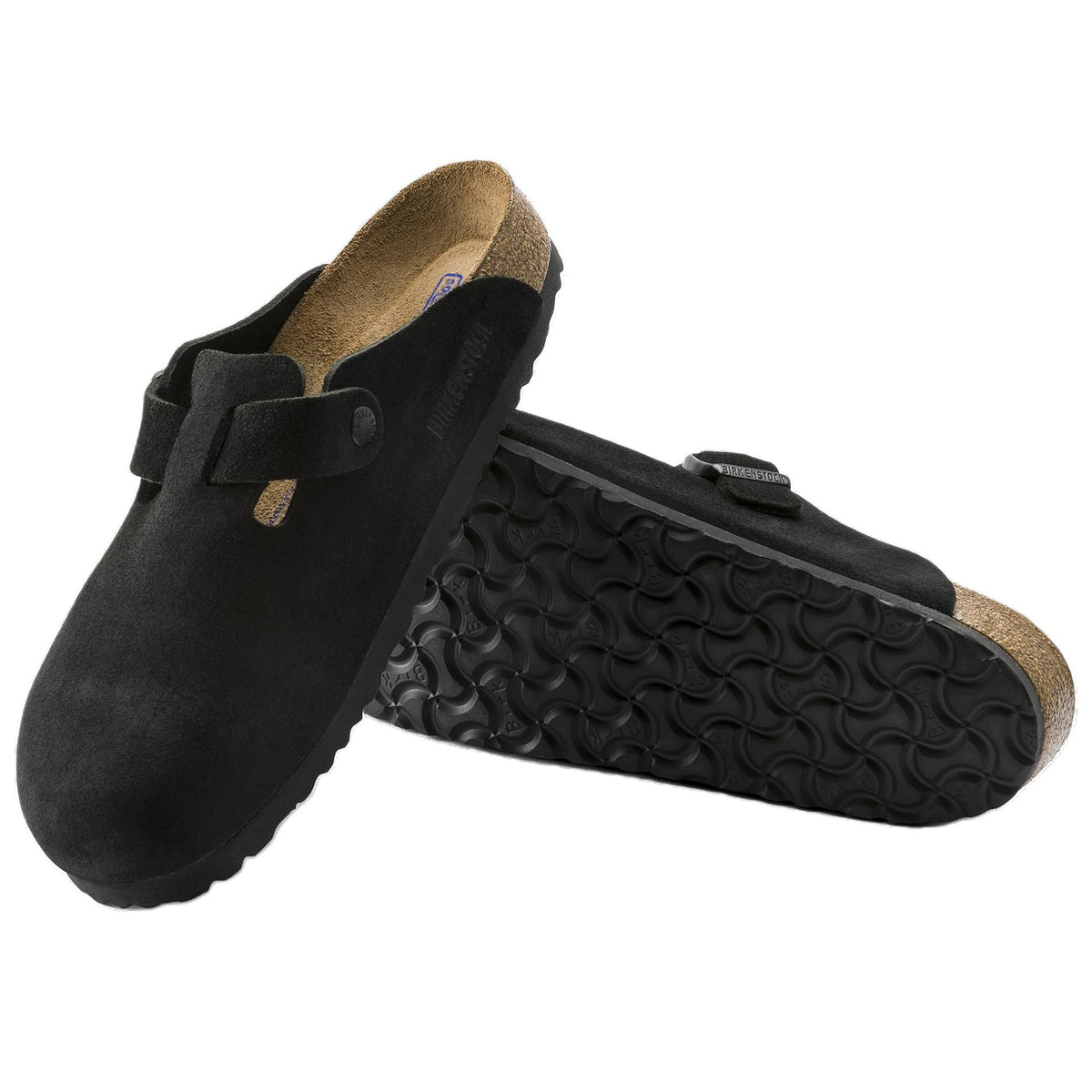 Birkenstock Boston Soft Footbed Suede Black (Men's)