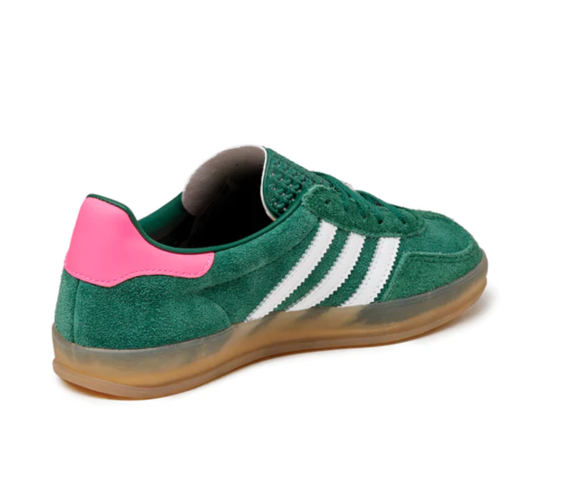 Adidas Gazelle Indoor Shoes 'Collegiate Green Pink' (Women's)