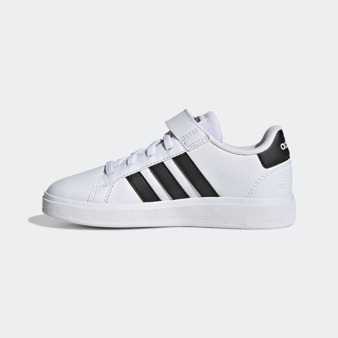Adidas Grand Court Velcro 'Cloud White Black' (PS,GS)