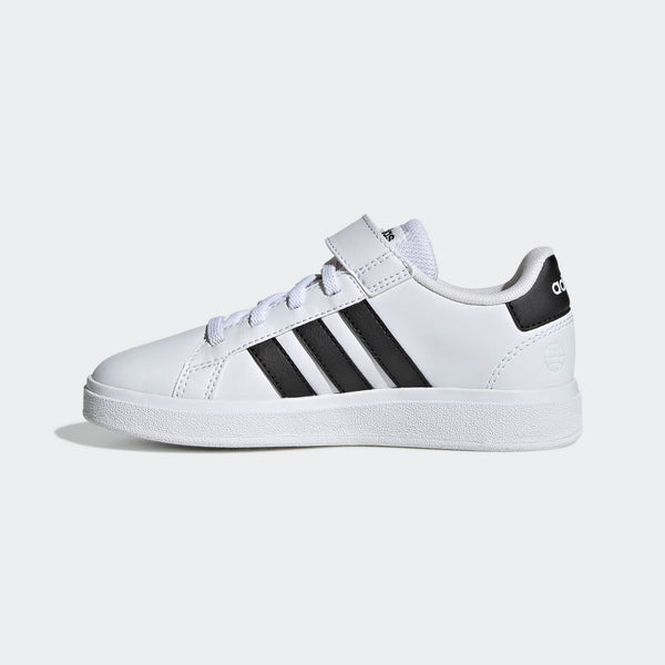 Adidas Grand Court Velcro 'Cloud White Black' (PS,GS)