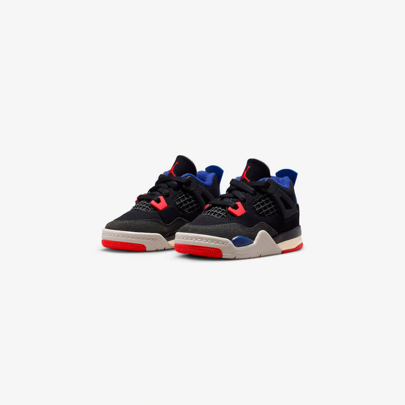 Jordan Air 4 Retro Black / Fire Red / Deep Royal Blue (TD)