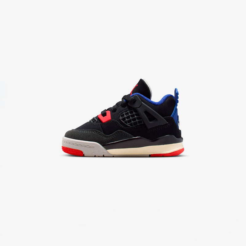 Jordan Air 4 Retro Black / Fire Red / Deep Royal Blue (TD)