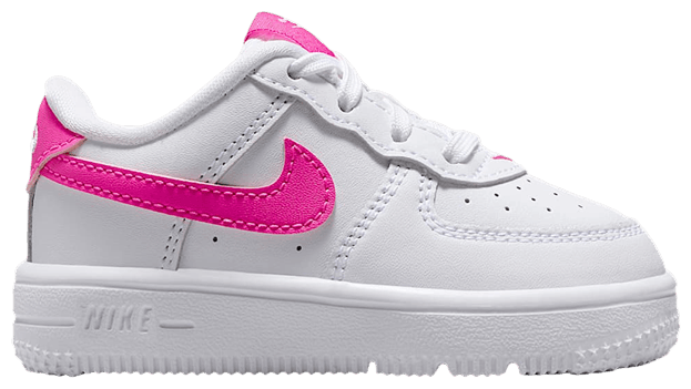 Nike Force 1 Low Lace- White Pink (TD)