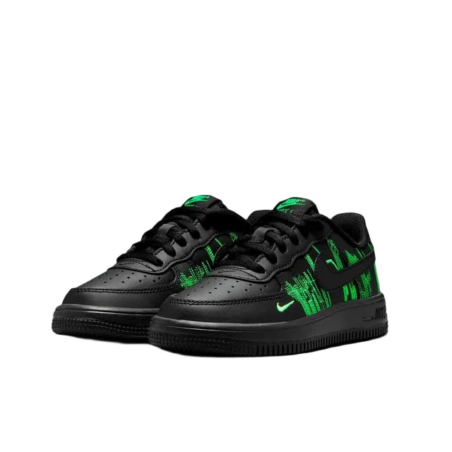 Nike Air Force 1 Low LV8 'Black Green Strike Zapatillos Niñas Niños (PS)