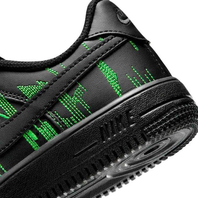 Nike Air Force 1 Low LV8 'Black Green Strike Zapatillos Niñas Niños (PS)
