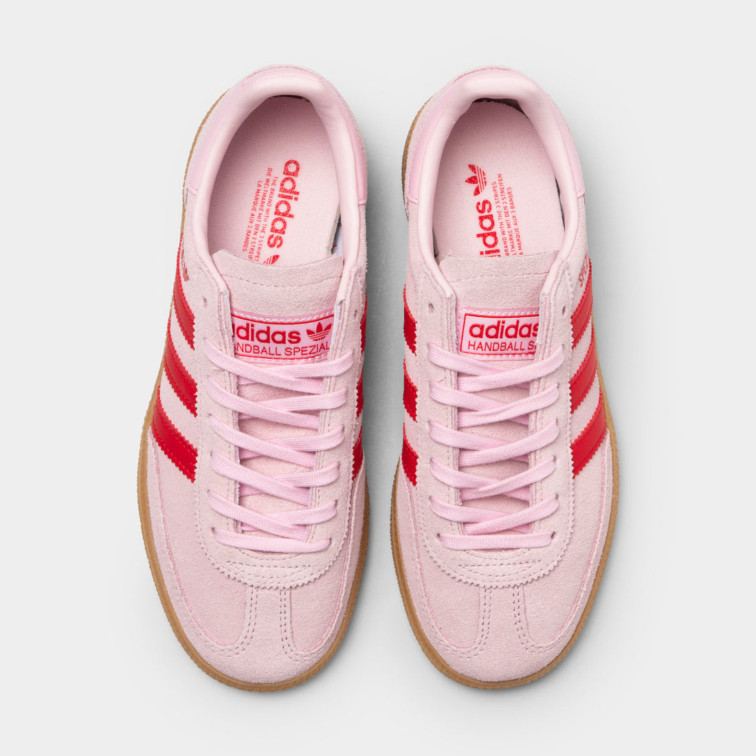 Adidas Handball Spezial Clear Pink / Pure Ruby-Gum (TD, PS and GS)
