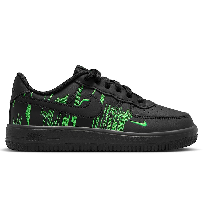 Nike Air Force 1 Low LV8 'Black Green Strike Zapatillos Niñas Niños (PS)
