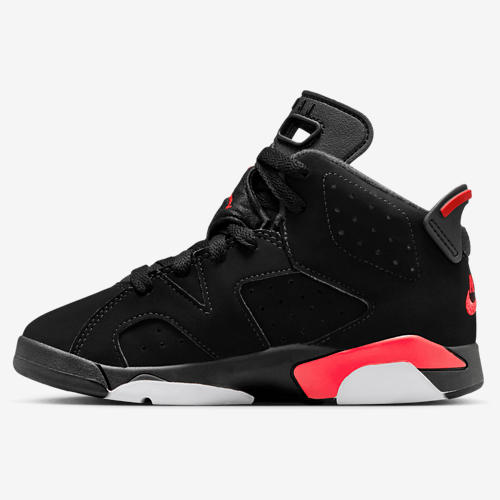 Air Jordan 6 INFRARED Retro Black, Light Crimson (PS)
