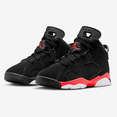 Air Jordan 6 INFRARED Retro Black, Light Crimson (PS)