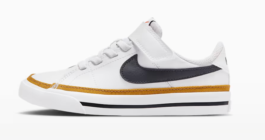 Nike Court Legacy White Black Desert Ochre (PSV)