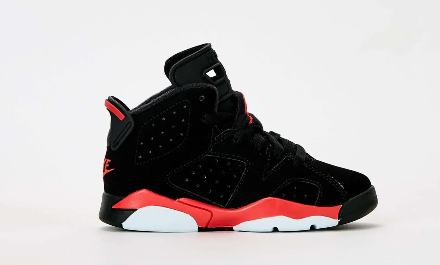 Air Jordan 6 INFRARED Retro Black, Light Crimson (PS)