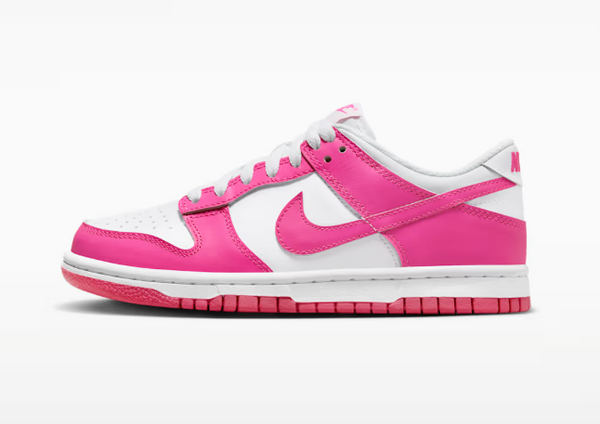 Nike Dunk Low White / Laser Fuchsia (GS)