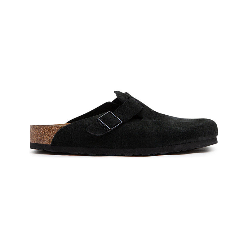 Birkenstock Boston Soft Footbed Suede Black (Men's)