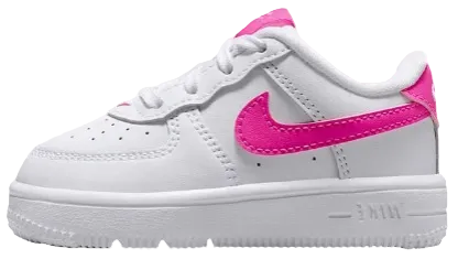 Nike Force 1 Low Lace- White Pink (TD)
