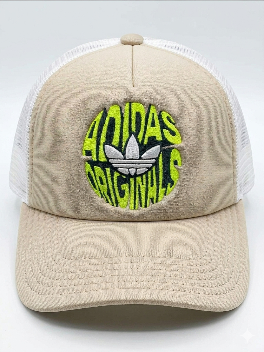 Adidas Originals Spiral Trucker Hat 'Wonder Beige'