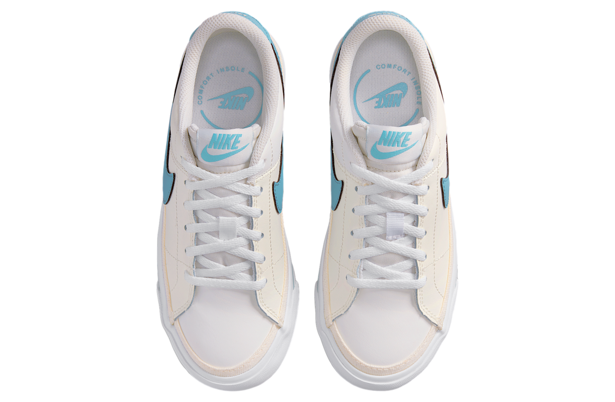 Nike Court Legacy Casual White Denim Turquoise (GS)