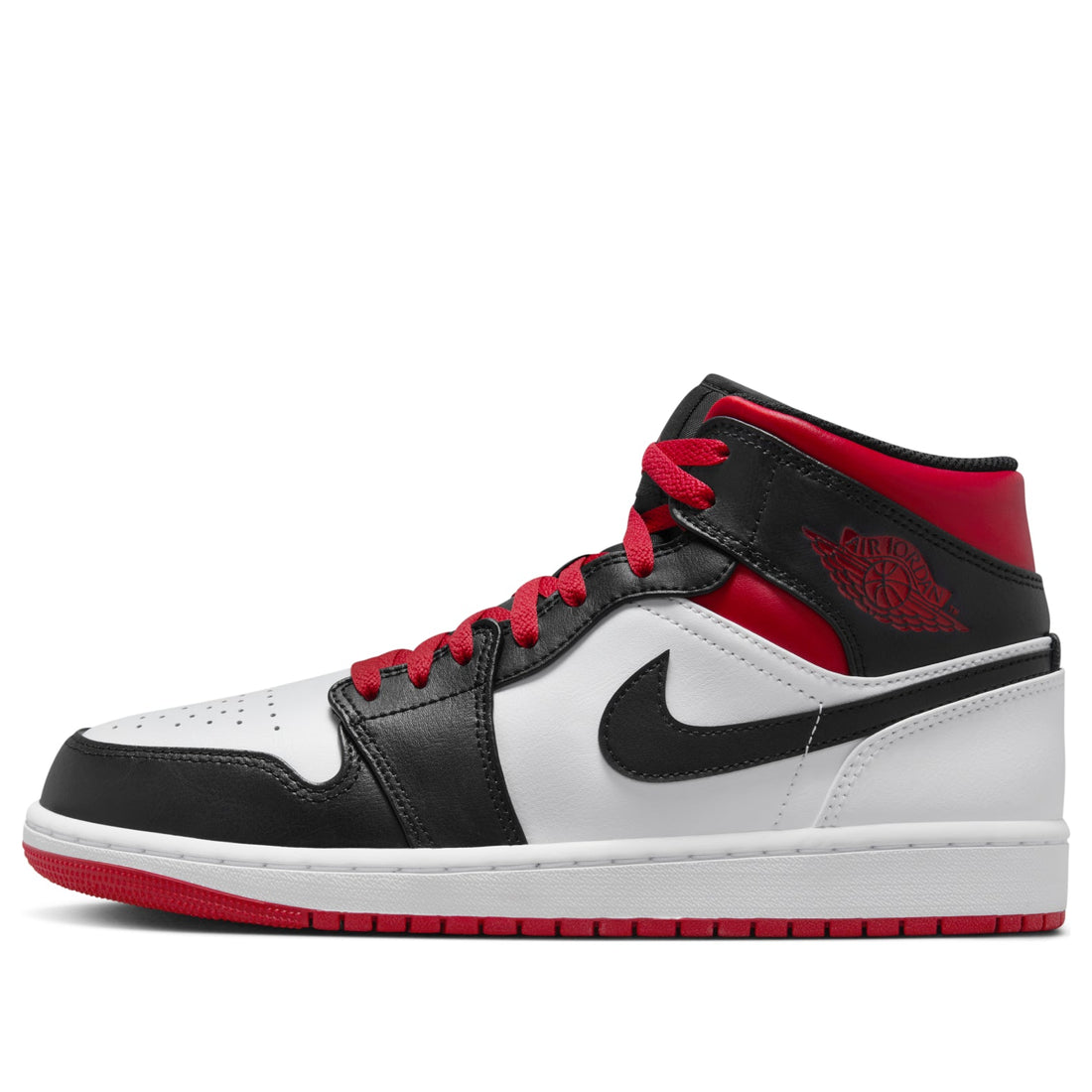 Jordan 1 Mid Gym Red Black Toe (Men's)