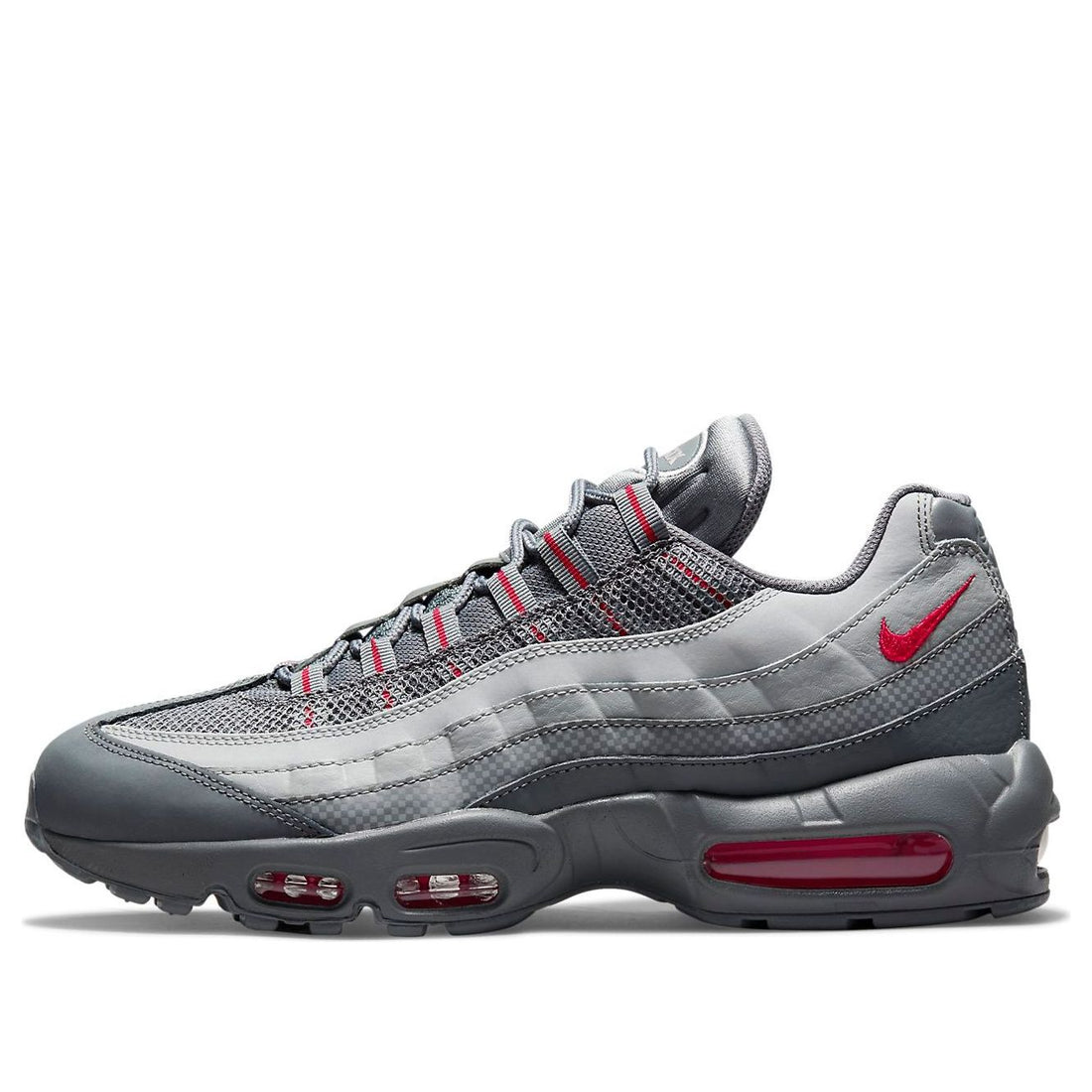 NO BOX Nike Air Max 95 Essential 'Smoke Grey University Red' (Men's)