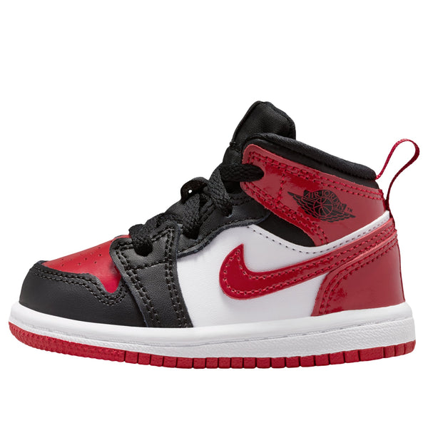 Air Jordan 1 Mid SE 'Patent Bred Toe' (TD)