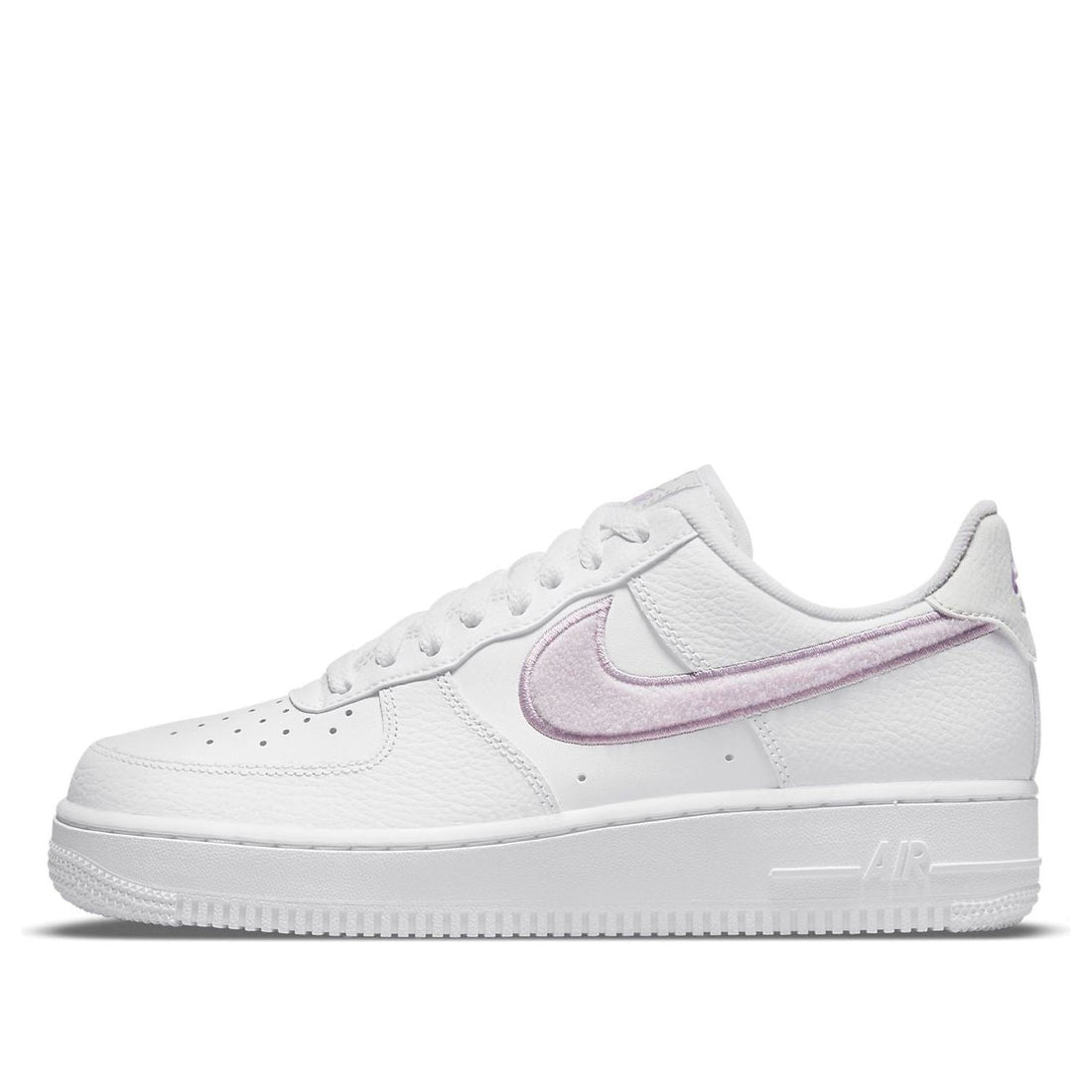 NO BOX Nike Air Force 1 '07 Essential 'Chenille Swoosh White Lilac' (Women's)