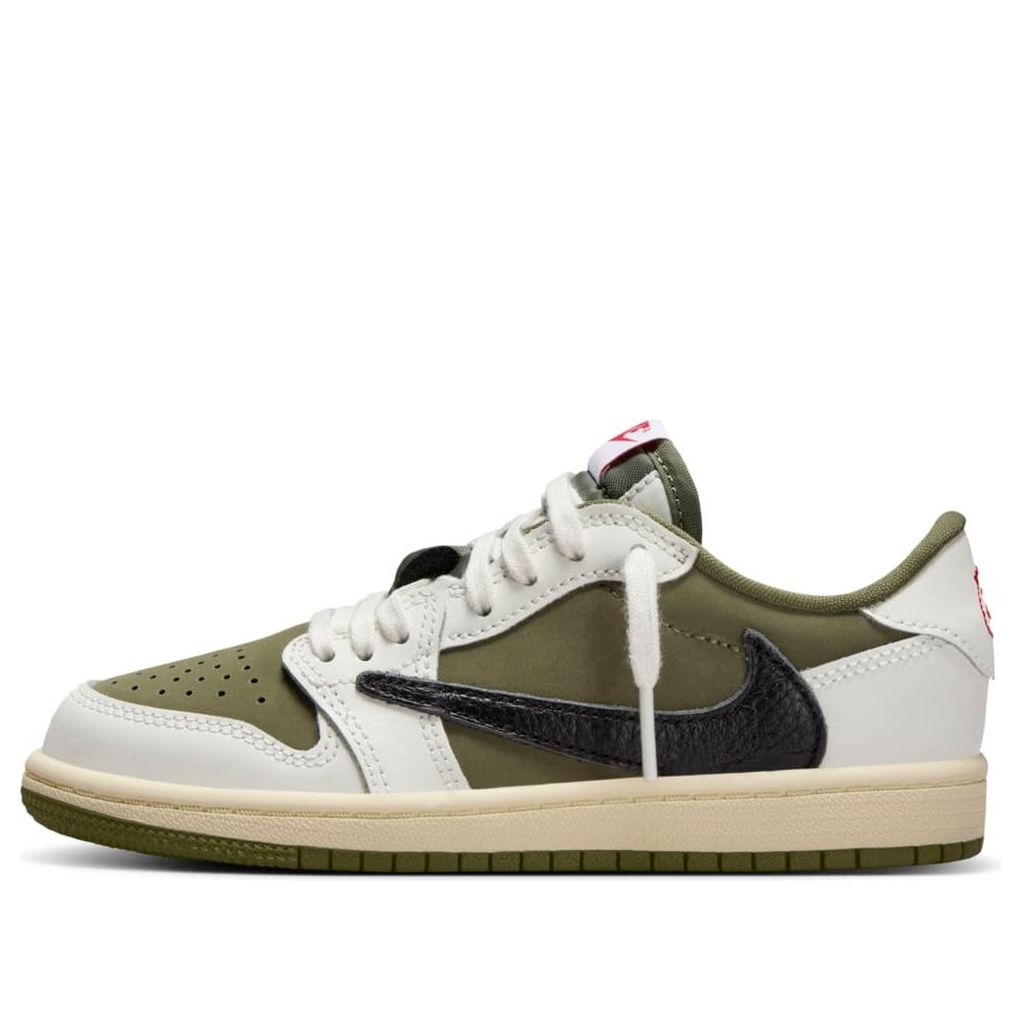 NO BOX Air Jordan 1 Retro Low OG SP x Travis Scott 'Medium Olive' (PS)