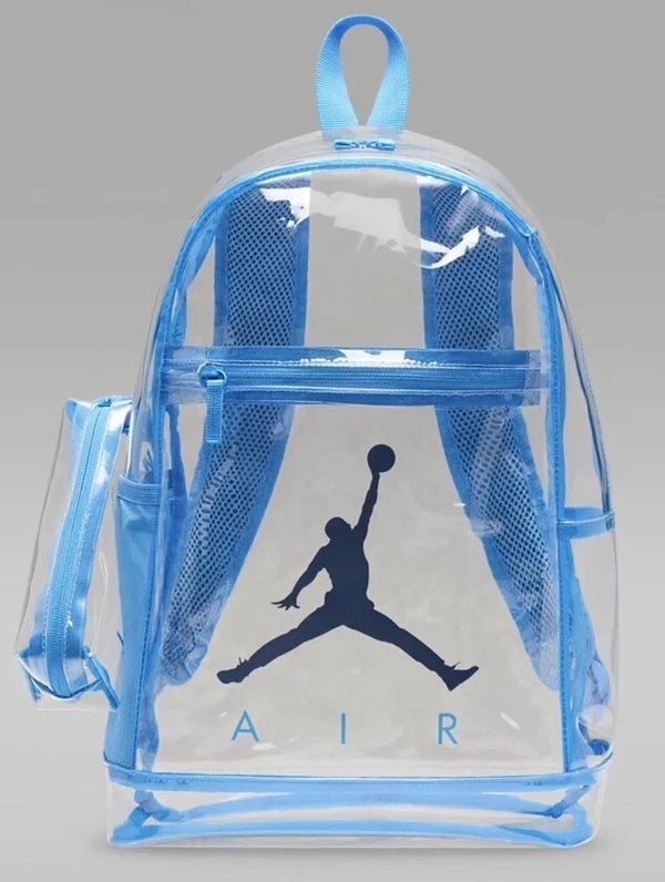 Jordan Clear PVC School Backpack with Pencil Case (17L) 'University Blue'